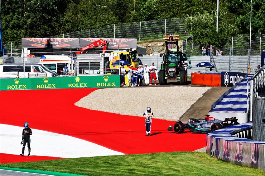 parked f1 car